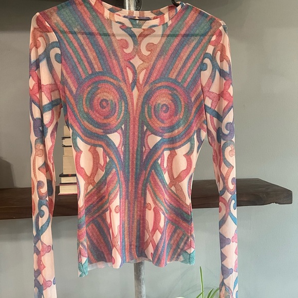 AFRM Tops - AFRM Multicolor Swirl Long Sleeve Top